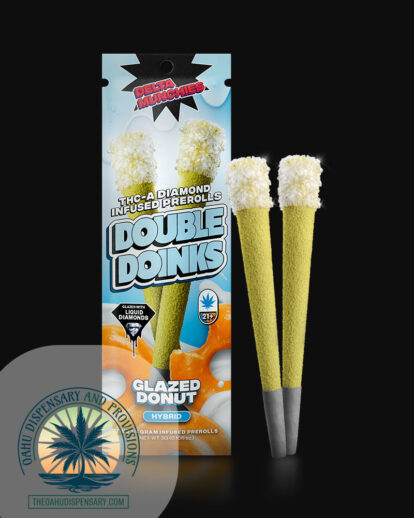 Delta Munchies Double Doinks - THCA Diamond and Kief Infused Prerolls (2 Pack of 1.5 Gram Joints)