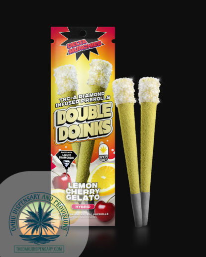 Delta Munchies Double Doinks - THCA Diamond and Kief Infused Prerolls (2 Pack of 1.5 Gram Joints)