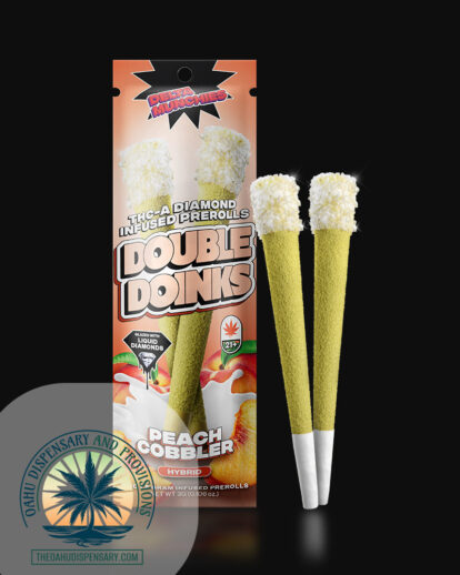 Delta Munchies Double Doinks - THCA Diamond and Kief Infused Prerolls (2 Pack of 1.5 Gram Joints)