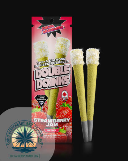 Delta Munchies Double Doinks - THCA Diamond and Kief Infused Prerolls (2 Pack of 1.5 Gram Joints)