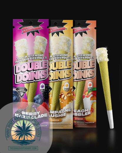 Delta Munchies Double Doinks - THCA Diamond and Kief Infused Prerolls (2 Pack of 1.5 Gram Joints)