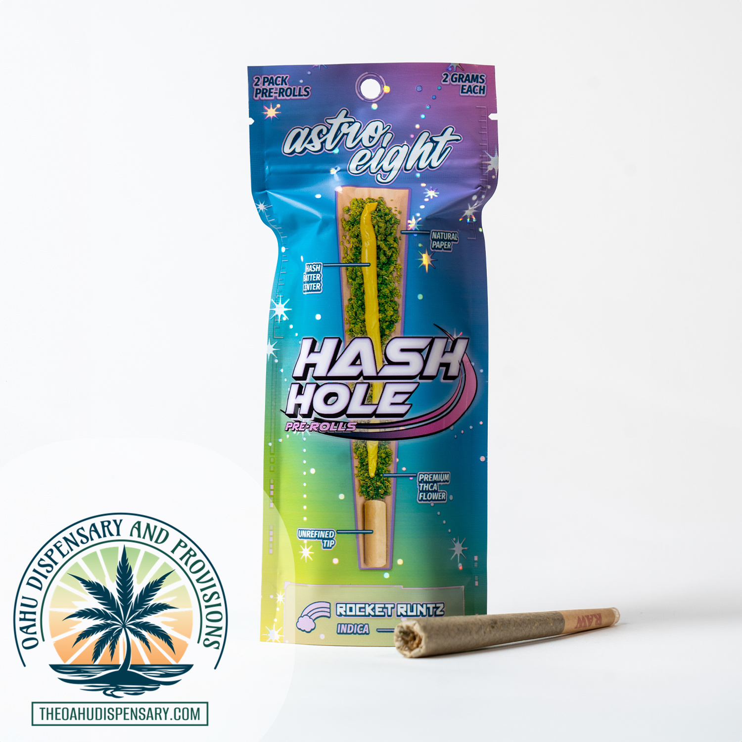 Astro Eight THCA Hash Hole Prerolls - 2 Count